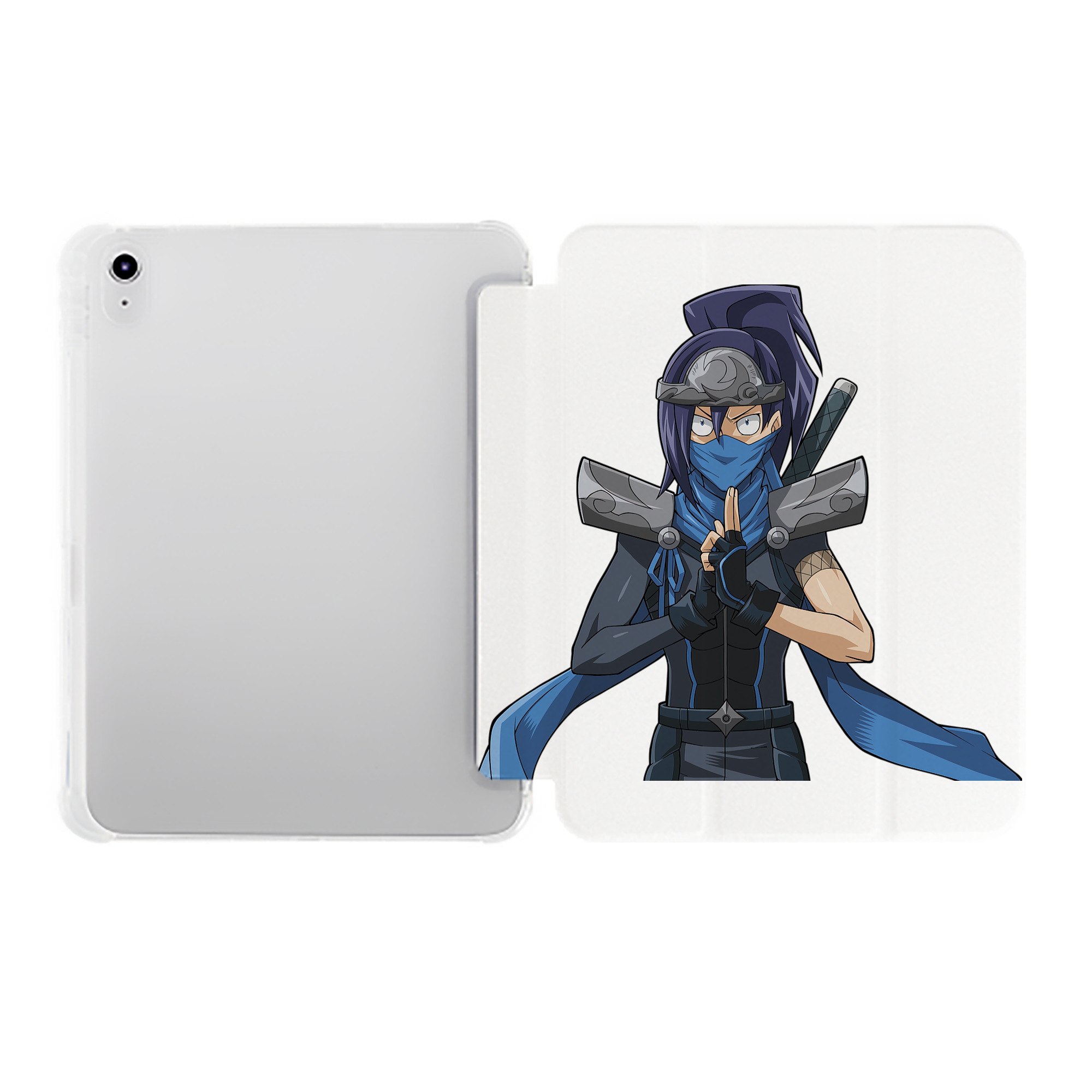 （画像用） 遊☆戯☆王 Yu-Gi-Oh! IPad ケース ペン収納付き 三つ折りスタンド PUレザー×シリコン 対応機種9.5/10.5/10.9インチ